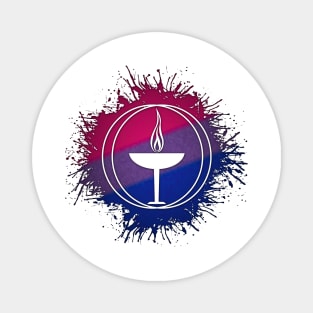 Paint Splatter Bisexual Pride Unitarian Universalism Symbol Magnet